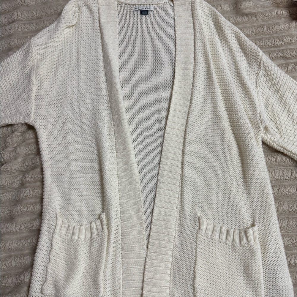 American Eagle Outfitters Cream Cardigan Shawl Collar